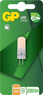 GP LED-lampekapsel, G4, DIM, 1,7W (20W), 200lm