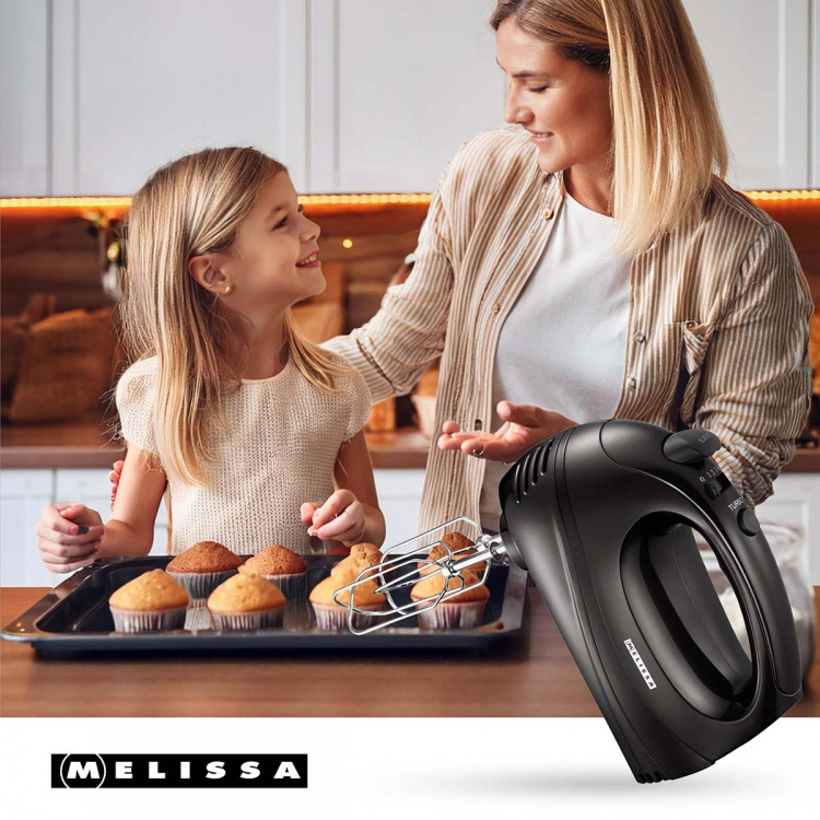 MELISSA Håndmixer med turbo 300 Watt Sort MELISSA Håndmixer med turbo 300 Watt Sort