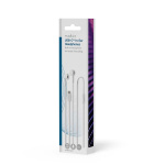 Nedis Kablede Hovedtelefoner | USB-C™ | Kabellængde: 1.20 m | Indbygget mikrofon | Volumenkontrol | Hvid
