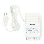 Nedis CATV forstærker | Forstærkning: 25 dB | 47 - 694 MHz | Antal output: 2 | Få kontrol | Hvid