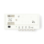 Nedis CATV forstærker | Forstærkning: 20 dB | 47 - 694 MHz | Antal output: 4 | Få kontrol | Hvid