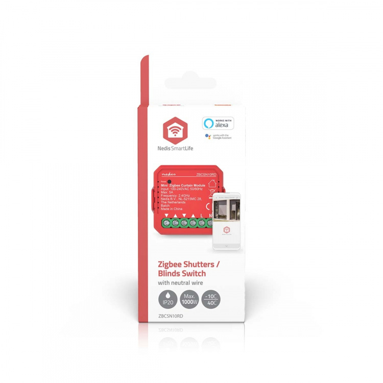 Nedis SmartLife indbygget modul | Skodder/persienner | 1000 W | Terminalforbindelse | App tilgængelig til: Android™ / IOS