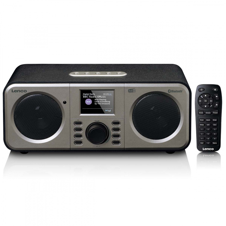 Lenco Stereo DAB+ FM-radio med Bluetooth® Sort