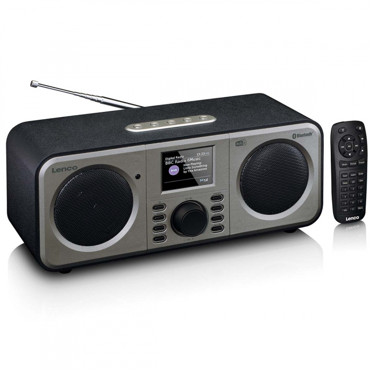 Lenco Stereo DAB+ FM-radio med Bluetooth® Sort