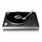 Lenco Pladespiller med synligt remtræk, ramme i børstet aluminium og Ortofon 2M RED-patron Sort Lenco Pladespiller med synligt remtræk, ramme i børstet aluminium og Ortofon 2M RED-patron Sort