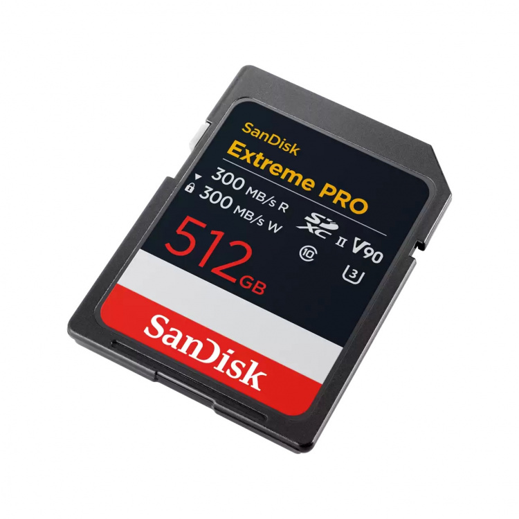 SanDisk SDXC Extreme Pro UHS-II 300MB/s V90 512GB SanDisk SDXC Extreme Pro UHS-II 300MB/s V90 512GB