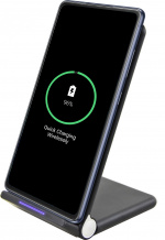 Wave Qi Desktop Stand 15W med trådløs opladning, sort Wave Qi Desktop Stand 15W med trådløs opladning, sort
