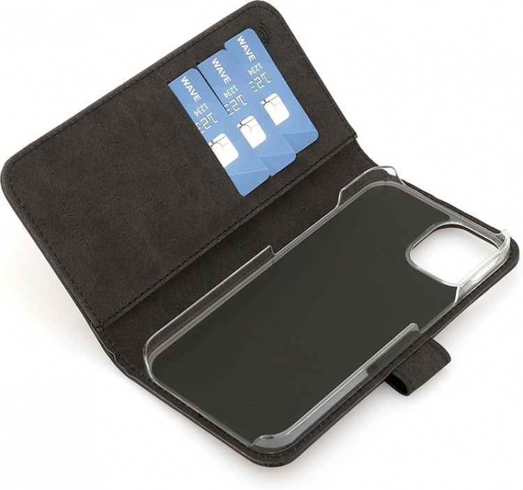 Wave Flap BookCase, iPhone 13, sort
