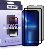 FoneKit Privacy+ Full Cover, iPhone 13 Pro Max / 14 Plus, sort