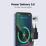 FoneKit Mini 20W AC-oplader, USB-C, sort