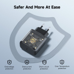 FoneKit GaN PD 65W AC-oplader, USB-C, sort