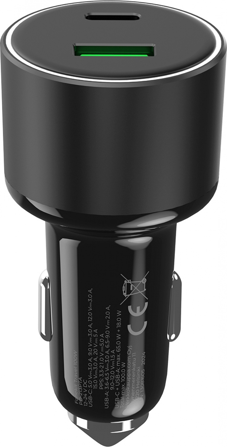 FoneKit Travel 100W biloplader FoneKit Travel 100W biloplader