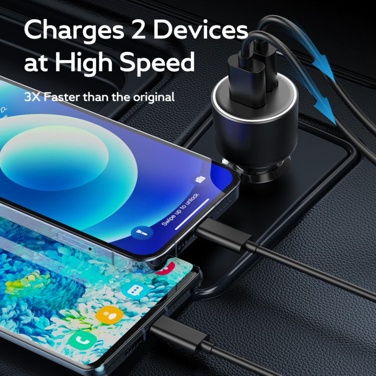 FoneKit Travel 100W biloplader FoneKit Travel 100W biloplader