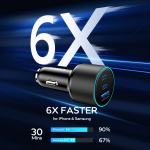 FoneKit Travel 84W biloplader FoneKit Travel 84W biloplader