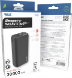 Wave Ultrapower backup-strømforsyning, 30 000 mAh, sort