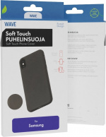 Wave Soft Touch silikonebeskytter, Samsung Galaxy A15, Sort