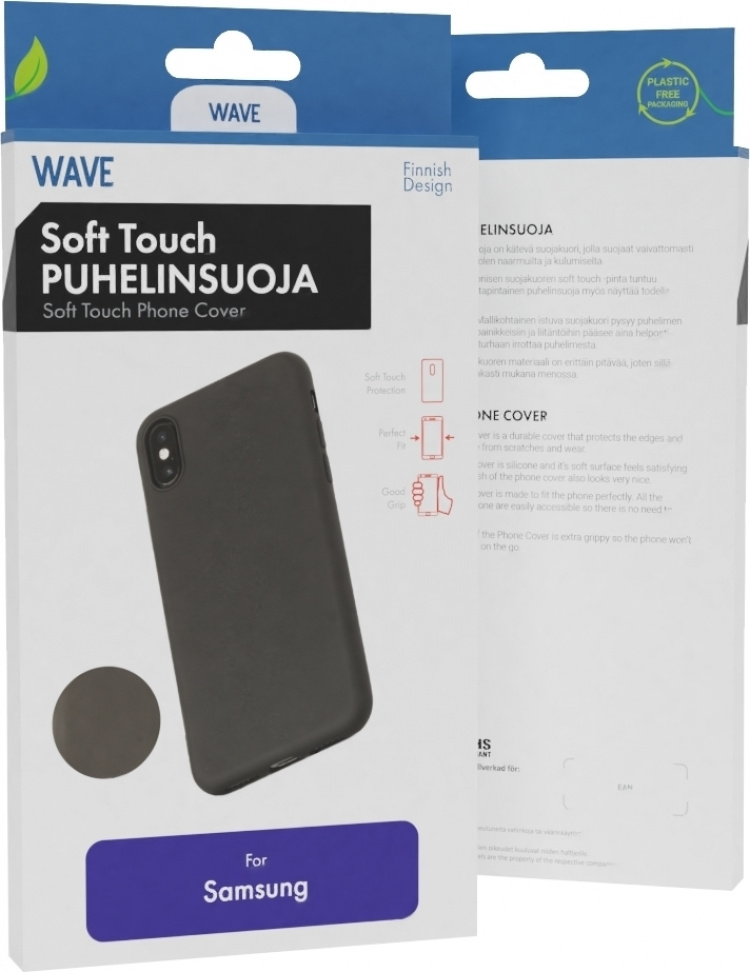 Wave Soft Touch silikonebeskytter, Samsung Galaxy A15, Sort