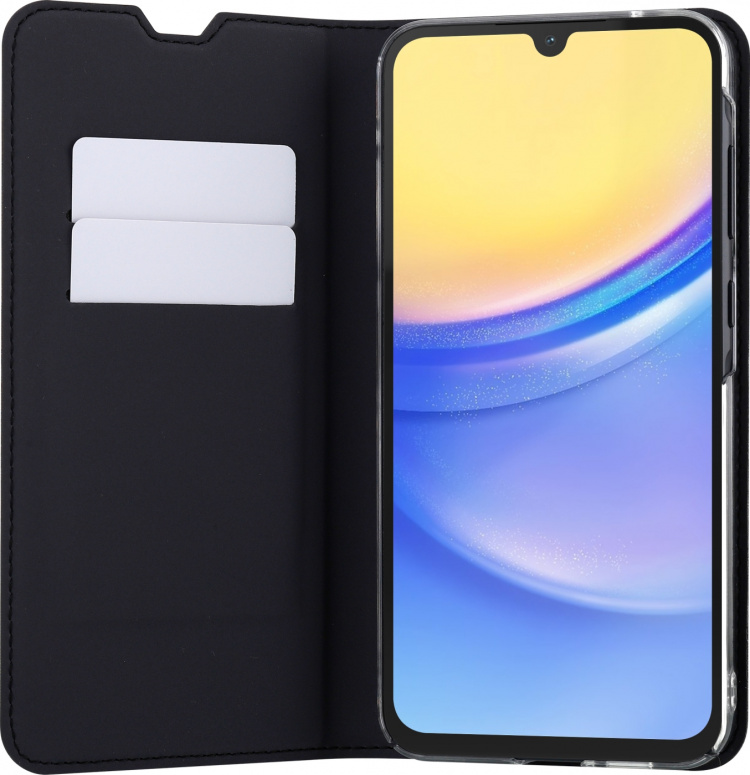 FoneKit BookCase beskyttelsesetui, Samsung Galaxy A15, sort