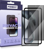 FoneKit Privacy+ Full Cover, Galaxy S24 Ultra, sort