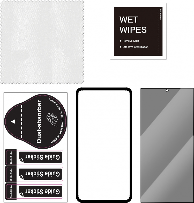 FoneKit Privacy+ Full Cover, Galaxy S24 Ultra, sort