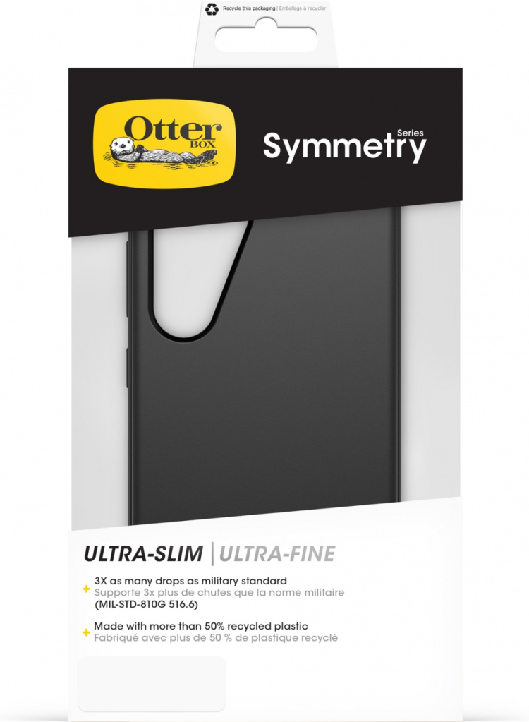 Otterbox Symmetry beskyttelsesetui, Samsung Galaxy S24, sort Otterbox Symmetry beskyttelsesetui, Samsung Galaxy S24, sort