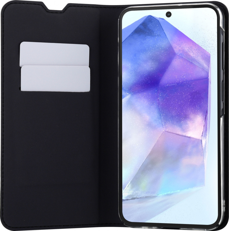 FoneKit BookCase beskyttelsesetui, Samsung Galaxy A55, sort