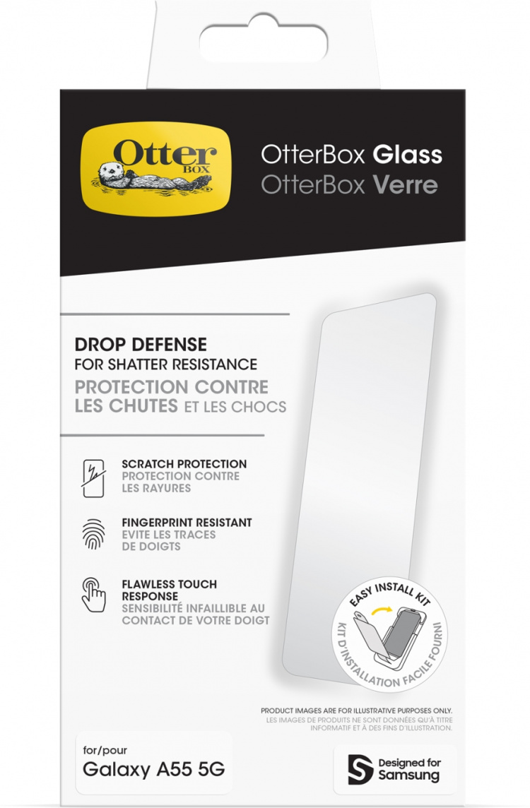 Otterbox Skærmbeskytter af glas, Samsung Galaxy A55, klar