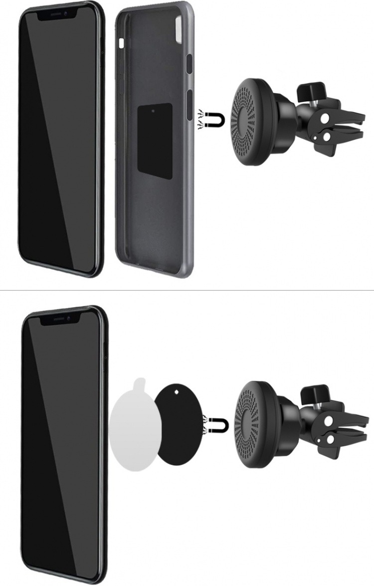 FoneKit Air Vent bilholder til klimaanlæg med magnet FoneKit Air Vent bilholder til klimaanlæg med magnet