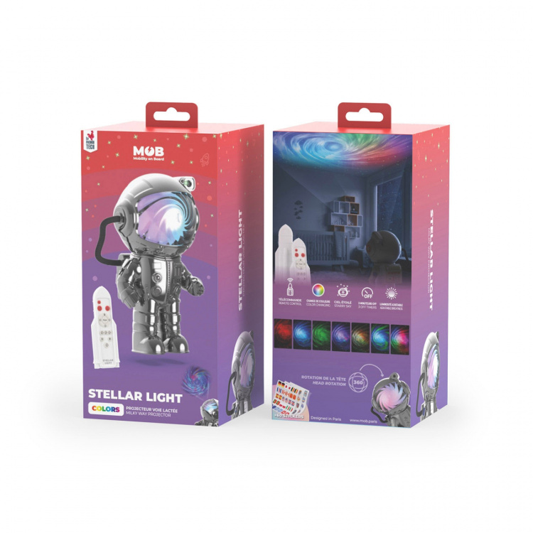Mobility On Board Projektor Stellar Light Space Sølv Astronaut