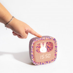 Mobility On Board Vækkeur med lys Billy Leopard-lyserød