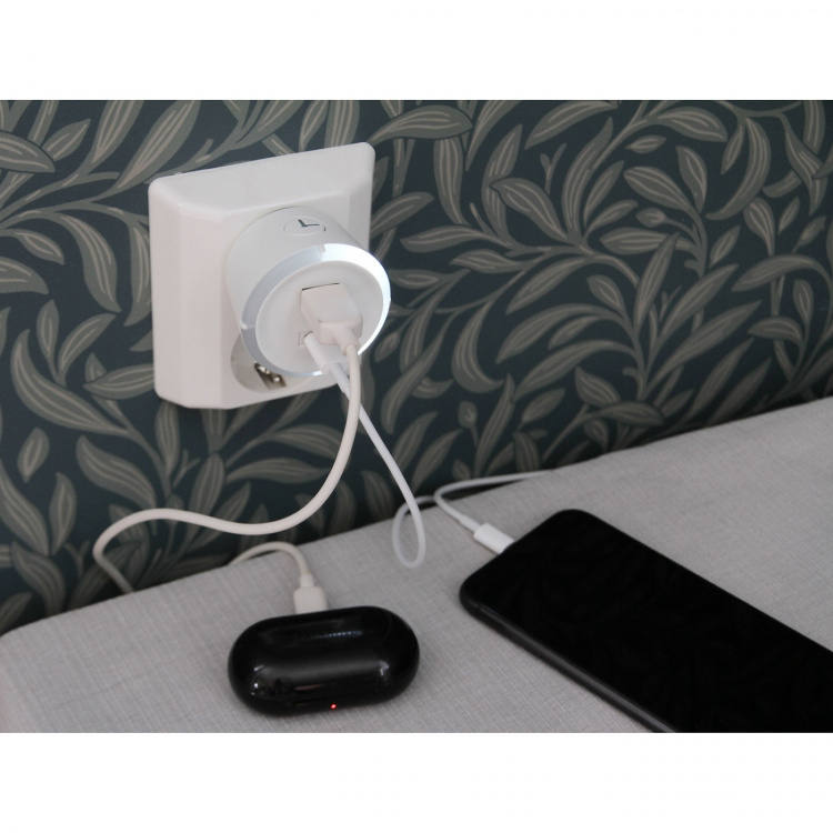 CAPiDi Sikkerhedstimer USB A+C 1-4 3,4A Hvid CAPiDi Sikkerhedstimer USB A+C 1-4 3,4A Hvid