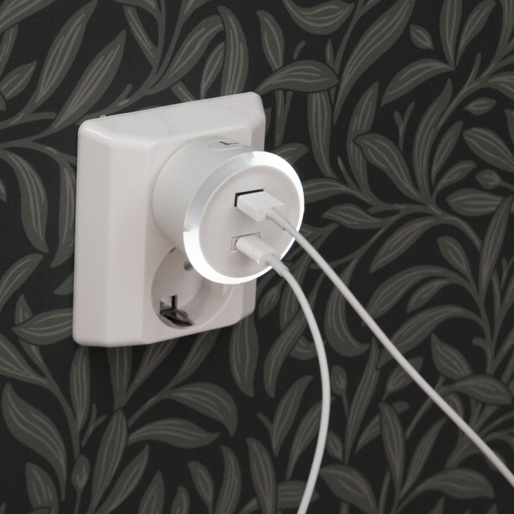 CAPiDi Sikkerhedstimer USB A+C 1-4 3,4A Hvid CAPiDi Sikkerhedstimer USB A+C 1-4 3,4A Hvid