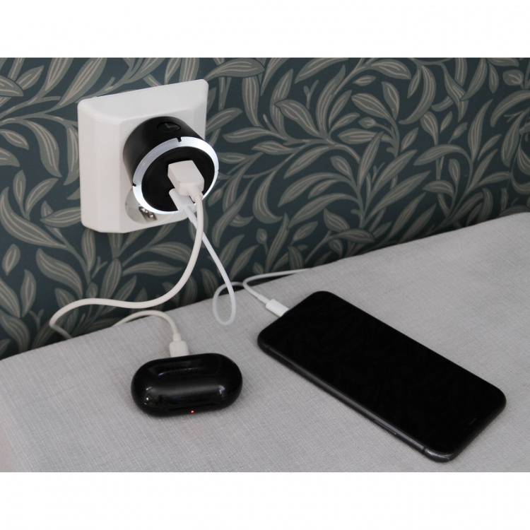 CAPiDi Sikkerhedstimer USB A+C 1-4 3,4A Sort CAPiDi Sikkerhedstimer USB A+C 1-4 3,4A Sort