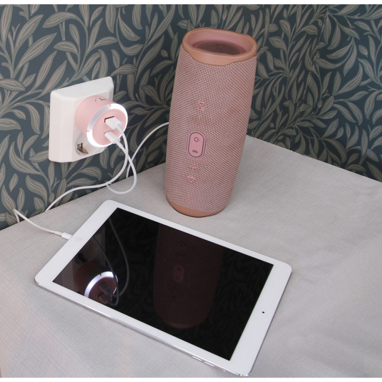 CAPiDi Sikkerhedstimer USB A+C 1-4 3,4A Lyserød CAPiDi Sikkerhedstimer USB A+C 1-4 3,4A Lyserød