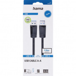 Hama Kabel USB A-A Sort 1,5m Hama Kabel USB A-A Sort 1,5m