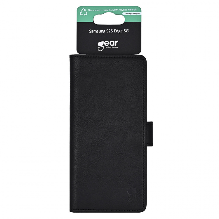 Gear Wallet Samsung S25 Edge Klassisk 3 Kort Sort Gear Wallet Samsung S25 Edge Klassisk 3 Kort Sort