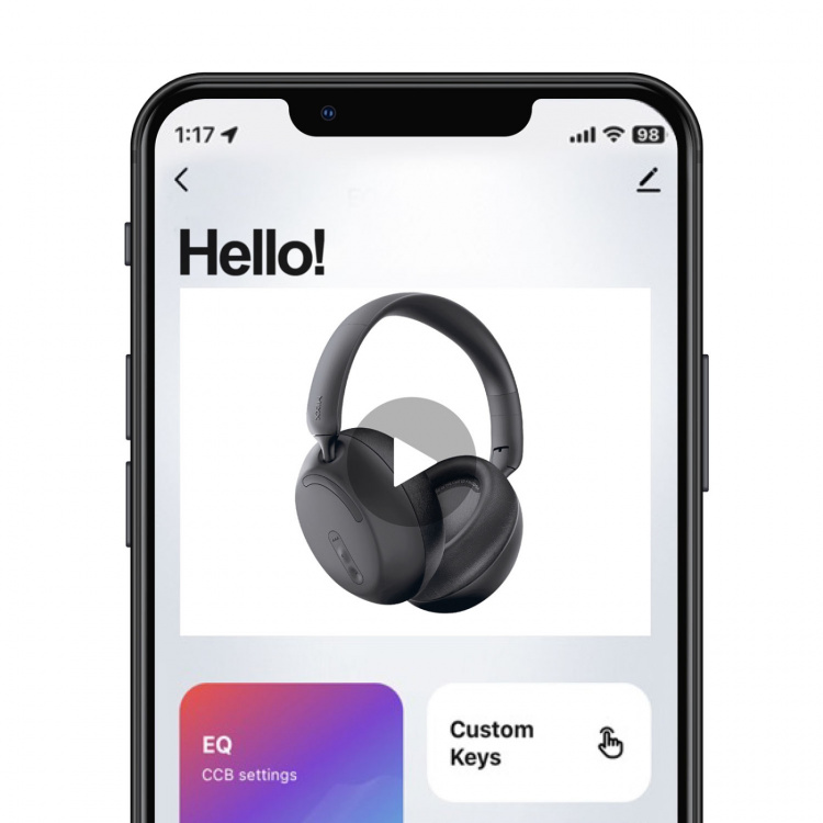 MIXX Høretelefoner StreamQ D2 Over-Ear Trådløs Sort