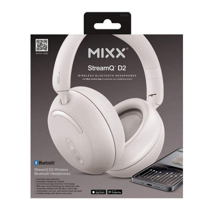 MIXX Høretelefoner StreamQ D2 Over-Ear Trådløs Sand