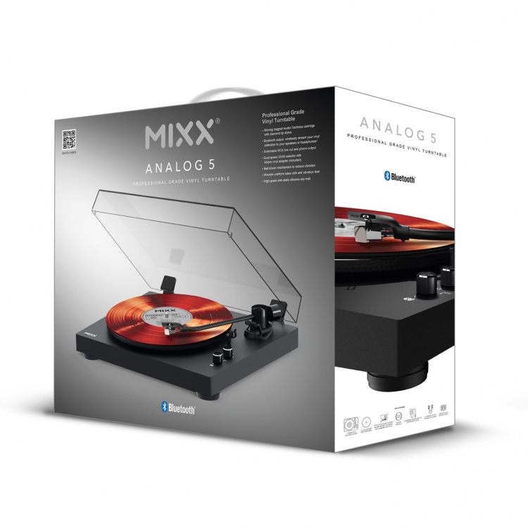 MIXX Vinylpladeafspiller Analog 5 Stereo Sort MIXX Vinylpladeafspiller Analog 5 Stereo Sort