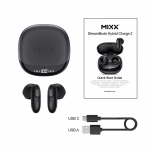MIXX Høretelefoner Hybrid Charge 2 In-Ear Tws Qi Trådløs Sort
