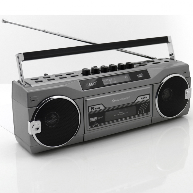 Soundmaster Retro kassettradio med Bluetooth