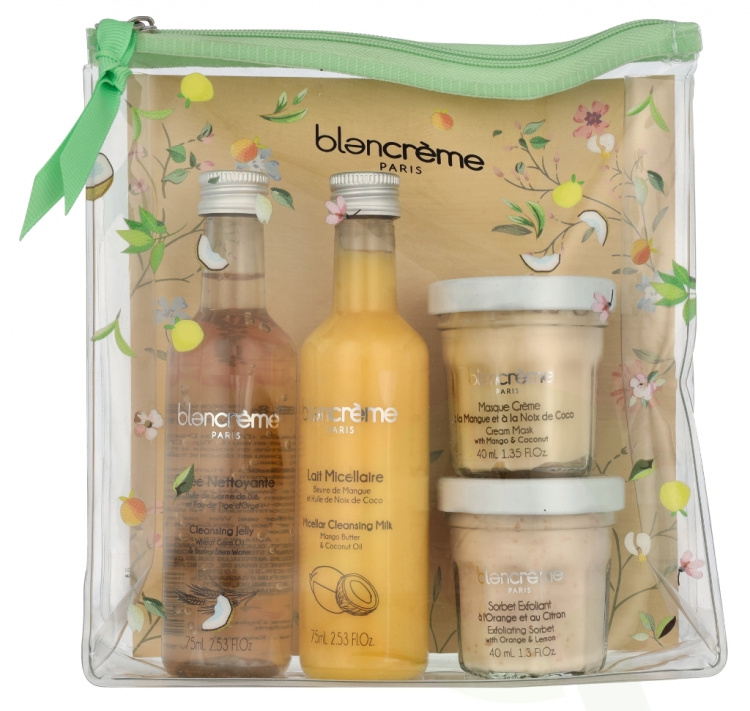 Blancreme Hydration Routine Set 230 ml Micellar Cleansing Milk 75ml/Cleansing Jelly 75ml/Cream Mask 40ml/Exfoliating Sorbet 40ml