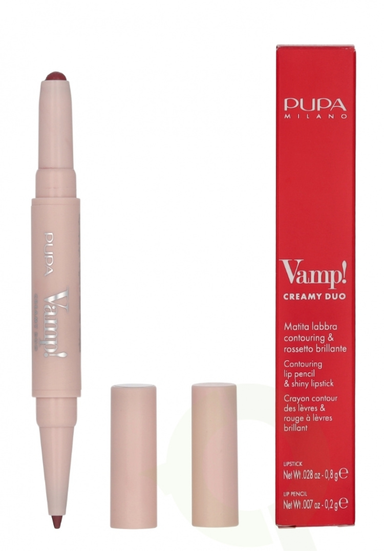 Pupa Milano Pupa Vamp! Creamy Duo Lip Pencil 1 g #008 Vintage Rose / Lipstick 0,8g / Pencil 0,2g