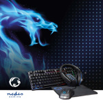 Nedis Gaming Combo Kit | 5-i-1 | Tastatur, Headset, Mus og musemåtte | Sort | QWERTY | ND layout