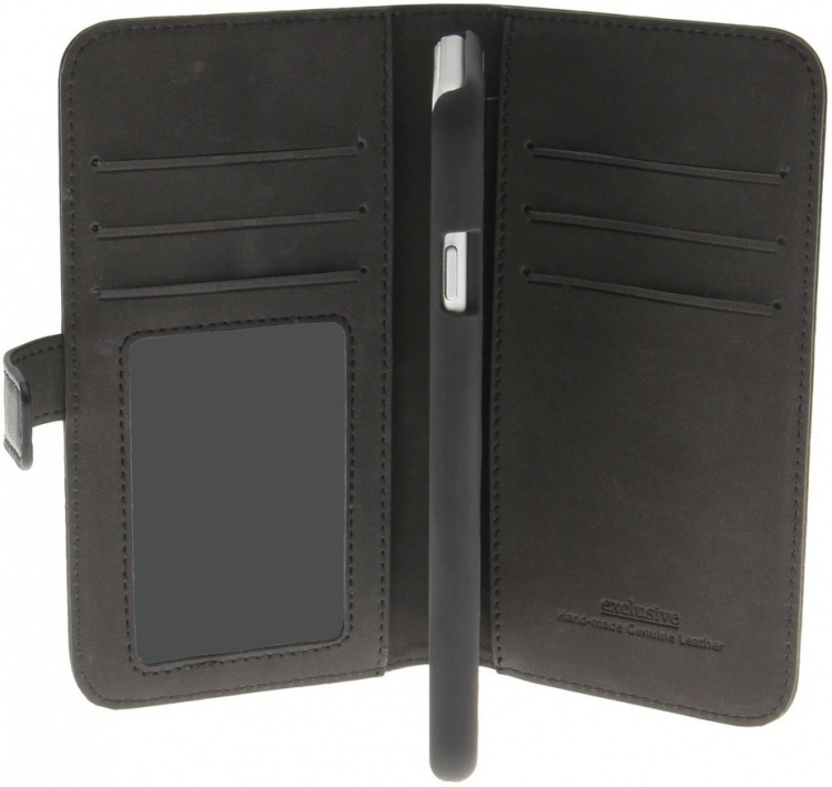 Insmat Flip Case Wallet Case til iPhone 6 / 6s / 7 / 8 / SE, sort