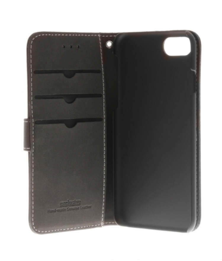 Insmat Exclusive Flip Case Pungetui til iPhone 6 / 6s / 7 / 8 / SE, sort