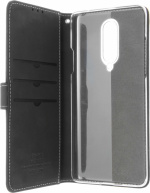 Insmat Eksklusivt Flip Case pungetui, Oneplus 8, sort