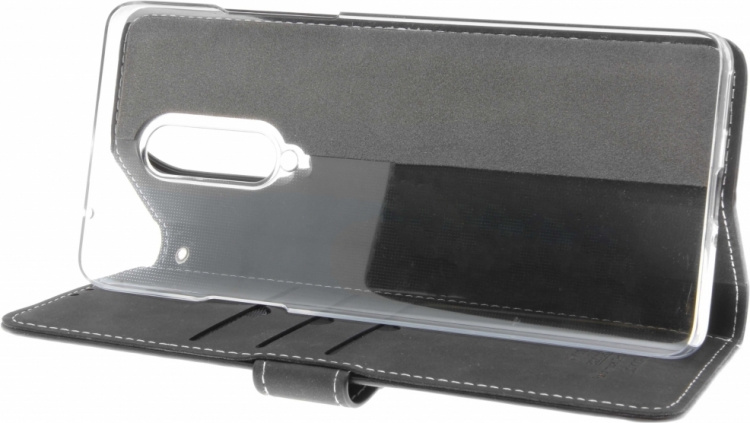 Insmat Eksklusivt Flip Case pungetui, Oneplus 8, sort