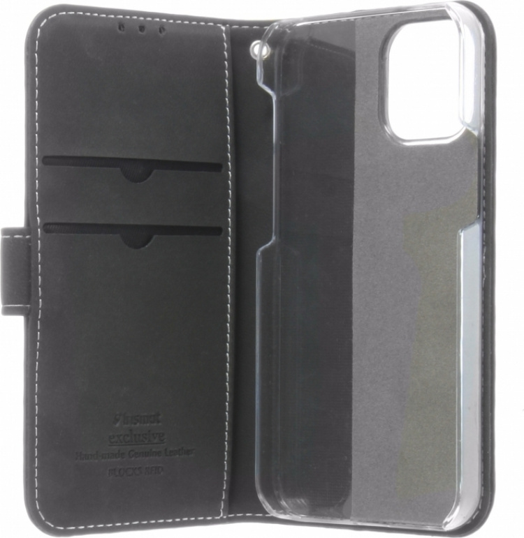 Insmat Exclusive Flip Case Pungetui, iPhone 12 mini, sort