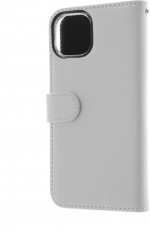 Insmat Exclusive Flip Case Pungetui, iPhone 13 mini, hvid